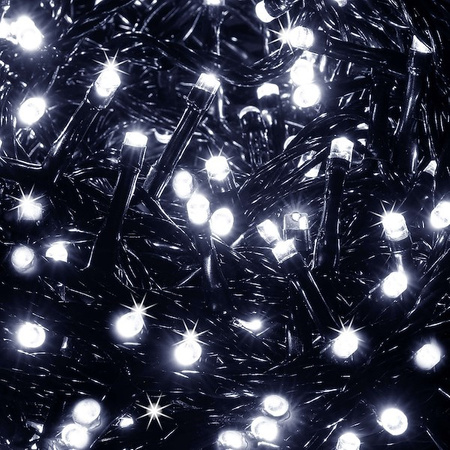 Guirlande lumineuse 500 LEDs Blanc froid Flash intérieur et extérieur 27,5 m