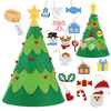 Sapin de Noël en feutre DIY 29 ornements amovibles Guirlande lumineuse LED