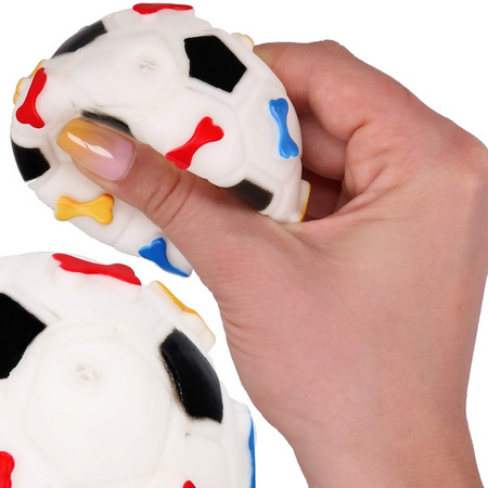 Huntespielzeug Hundeball Quietscher mit Knochenmotiv 7,2 cm