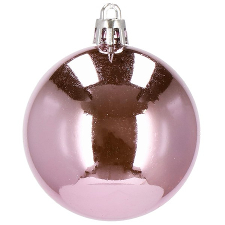 Weihnachtsbaumkugeln 155 Stk.  Ornamente Kunststoffkugeln soft rosa