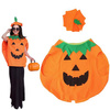 Haut de costume de citrouille d'Halloween avec visage de citrouille incluant un chapeau