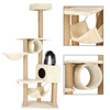 Arbre à chat avec hamac plateformes maison pour chats arche pour chats 154 cm crème