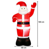 Weihnachtsmann LED-Weihnachtsfigur aufblasbar 180 cm