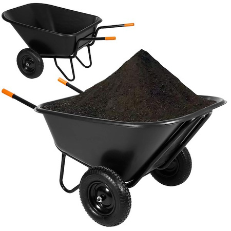 Schubkarre 300 Liter Zweirad-Schubkarre Gartenschubkarre