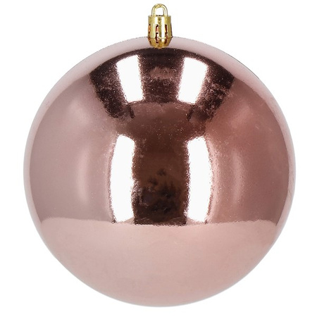 Boules de Noël en plastique Boules de 12 cm de diamètre 4 pièces Or rose