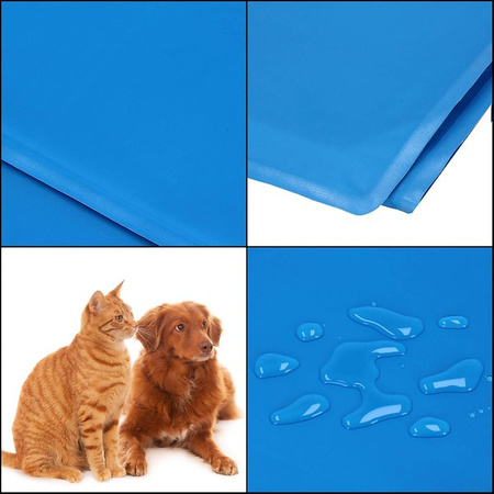 Tapis rafraîchissant pour chiens, 40 x 50 cm, bleu